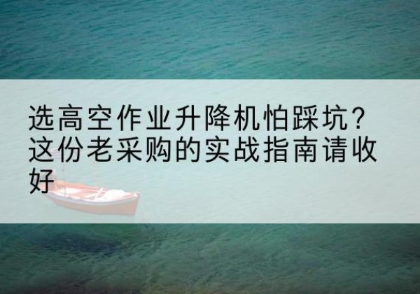 泰安高空作业升降机厂家推荐-选高空作业升降机怕踩坑？这份老采购的实战指南请收好